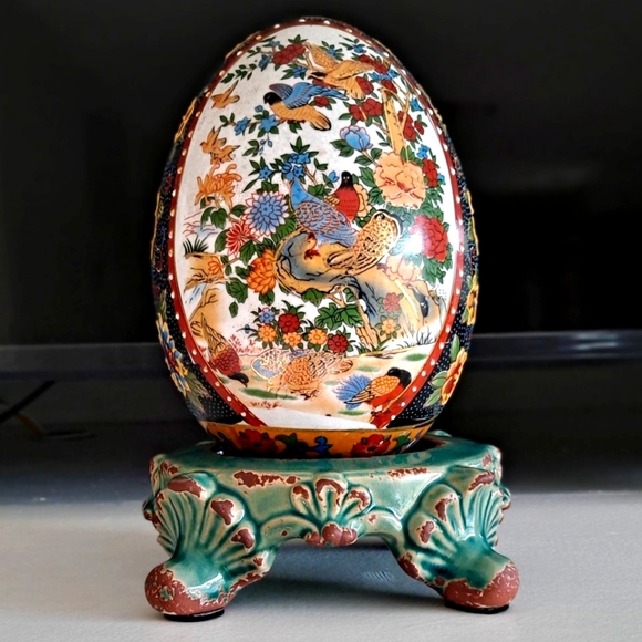 unknown Other - Large Beautiful Vintage Asian Porcelain Egg